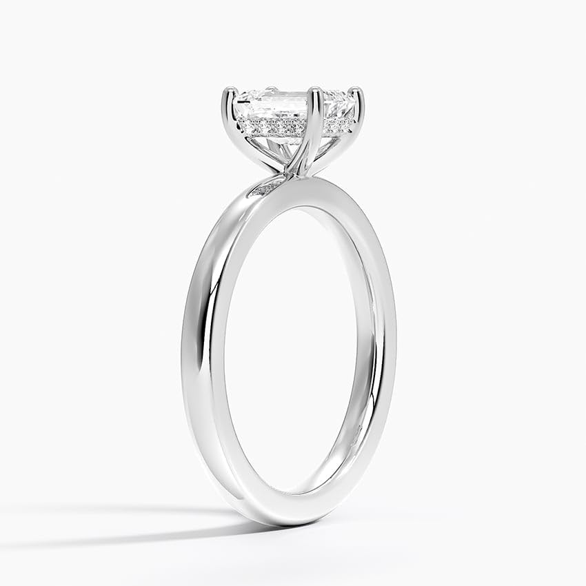 Solitaire 1 CT Emerald Cut Lab Grown Diamond Engagement Ring - view 2