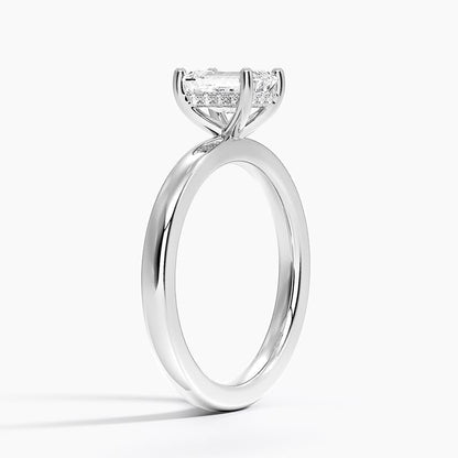 Solitaire 1 CT Emerald Cut Lab Grown Diamond Engagement Ring - view 2