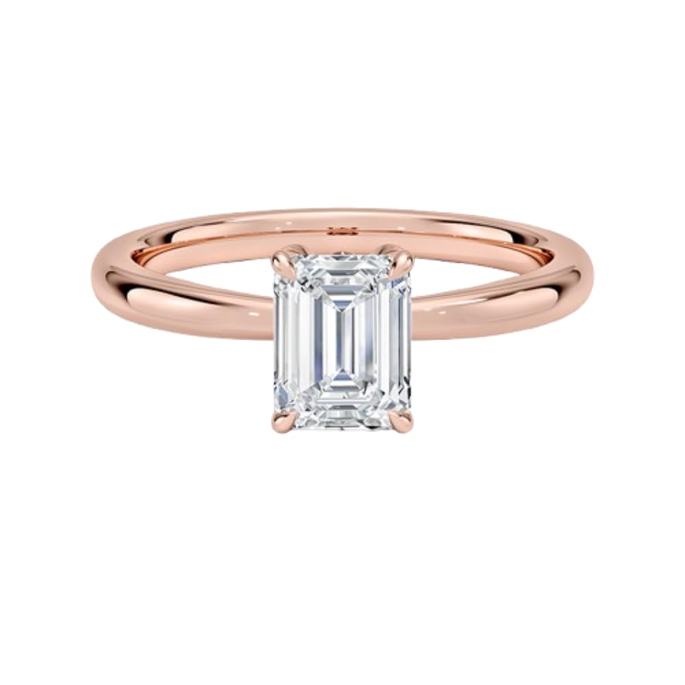 1 CT Emerald Cut Lab Grown Diamond Engagement Ring - view 1