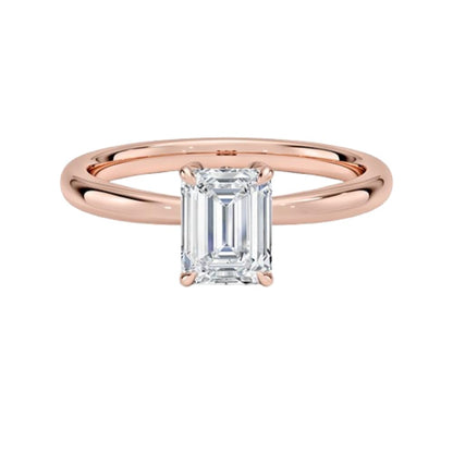 1 CT Emerald Cut Lab Grown Diamond Engagement Ring - view 1