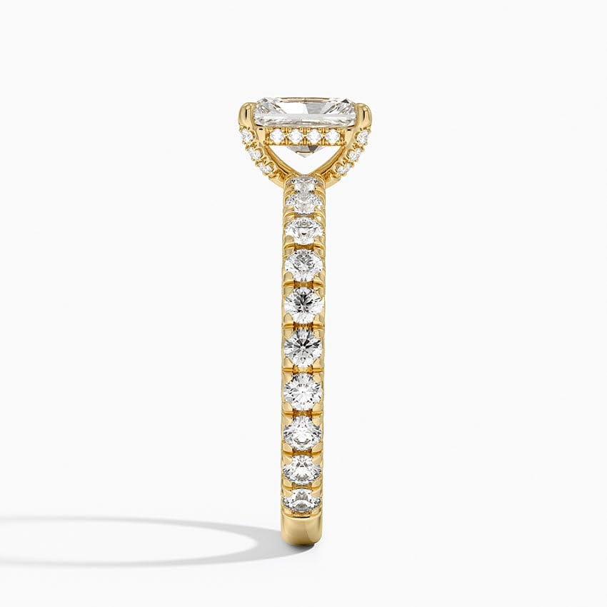 Hidden Halo 1 CT Radiant Cut Lab Grown Diamond Engagement Ring - view 3