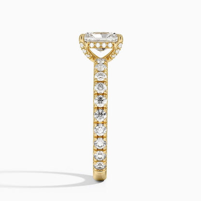 Hidden Halo 1 CT Radiant Cut Lab Grown Diamond Engagement Ring - view 3