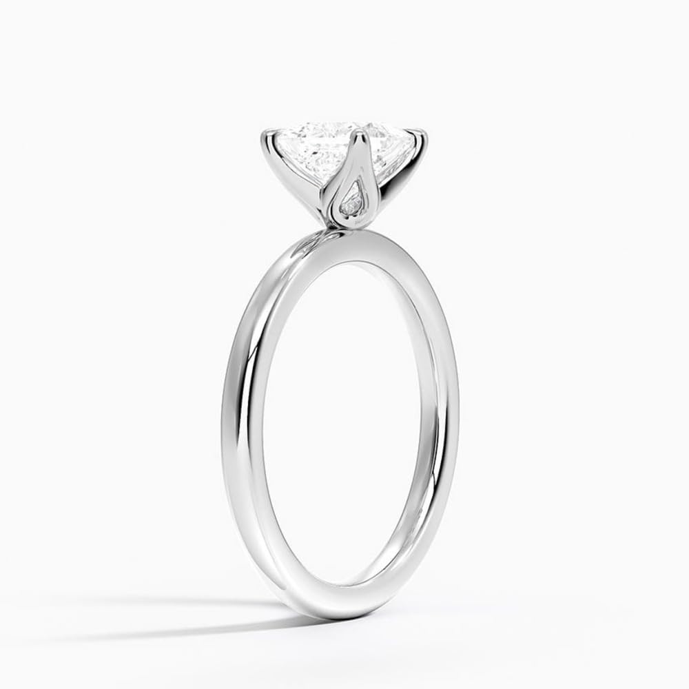 Solitaire 1 CT Princess Cut Lab Grown Diamond Ring - view 2