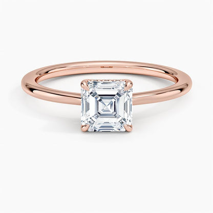 Solitaire 1 CT Asscher Cut Lab Grown Diamond Engagement Ring - view 6