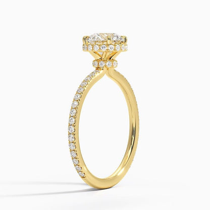 Hidden Halo 1 CT Round Cut Lab Grown Diamond Ring - view 7