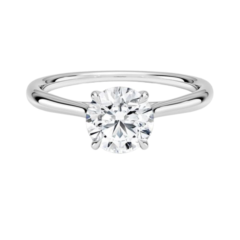 1 CT Round Cut Lab Grown Diamond Engagement Ring - view 4