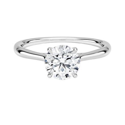 1 CT Round Cut Lab Grown Diamond Engagement Ring - view 4
