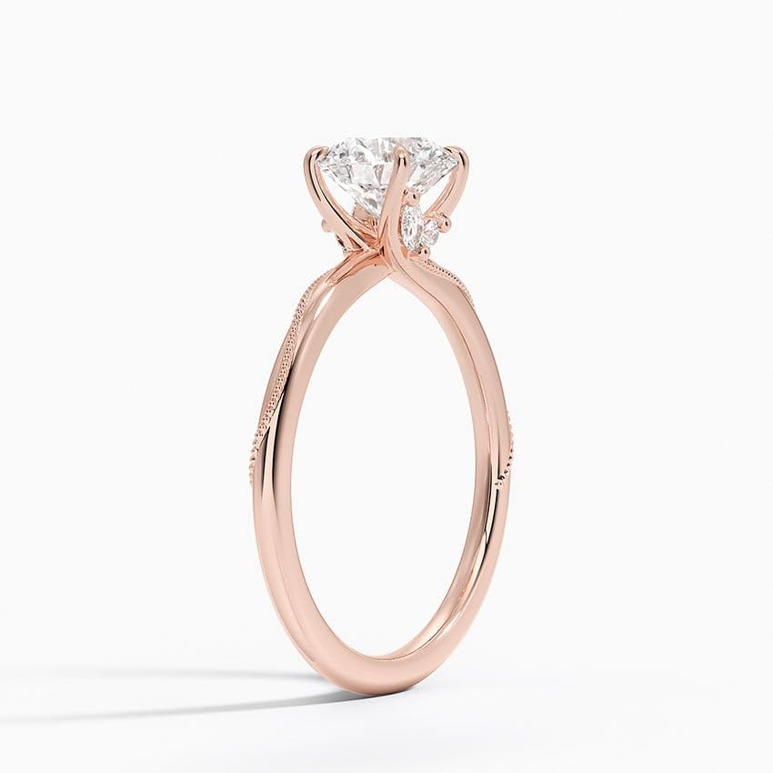 1 CT Round Cut Lab Grown Diamond Engagement Ring - view 7