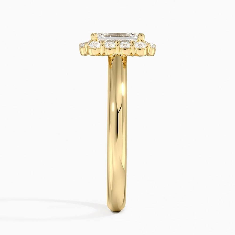 1 CT Emerald Cut Lab Grown Diamond Engagement Ring - view 3