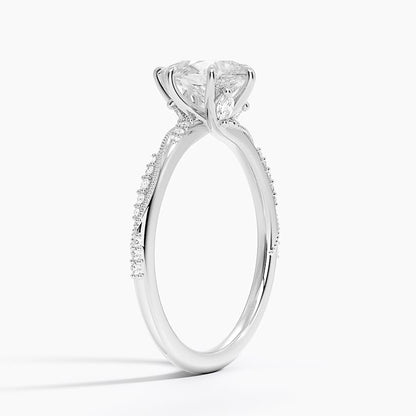 Solitaire 1 CT Pear Cut Lab Grown Diamond Engagement Ring - view 7