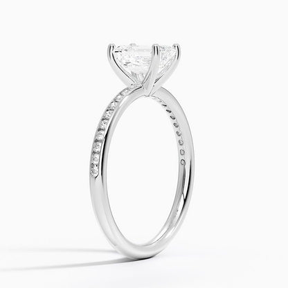 1 CT Emerald Cut Lab Grown Diamond Engagement Ring - view 2