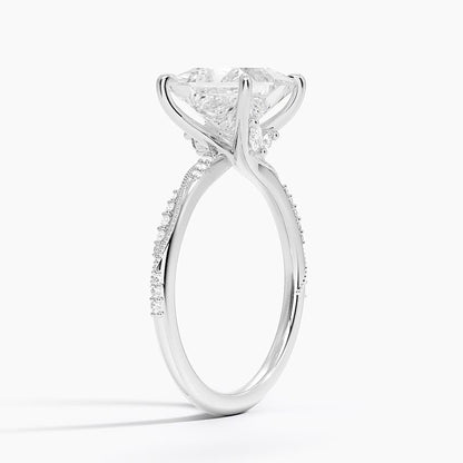 2 CT Princess Cut Lab Grown Diamond Engagement Ring - view 7