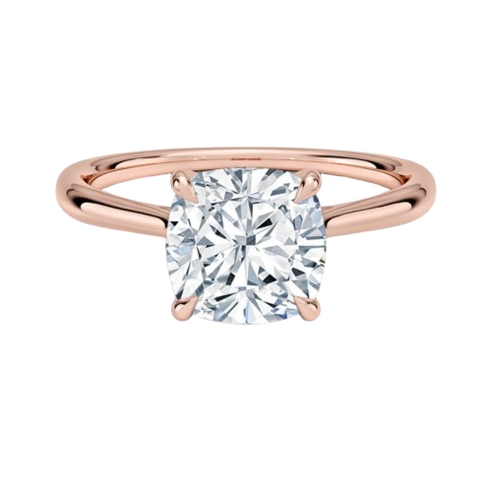 Solitaire 2 CT Cushion Cut Lab Grown Diamond Ring - view 6
