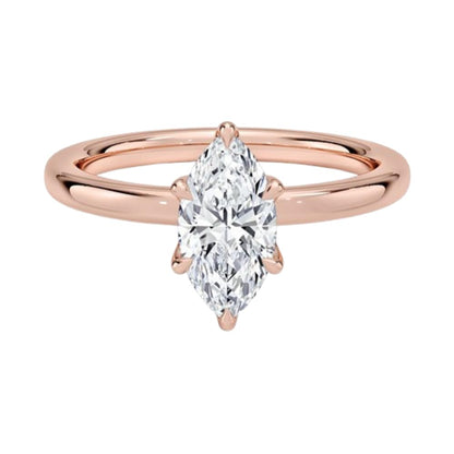 Solitaire 1 CT Marquise Cut Lab Grown Diamond Ring - view 4