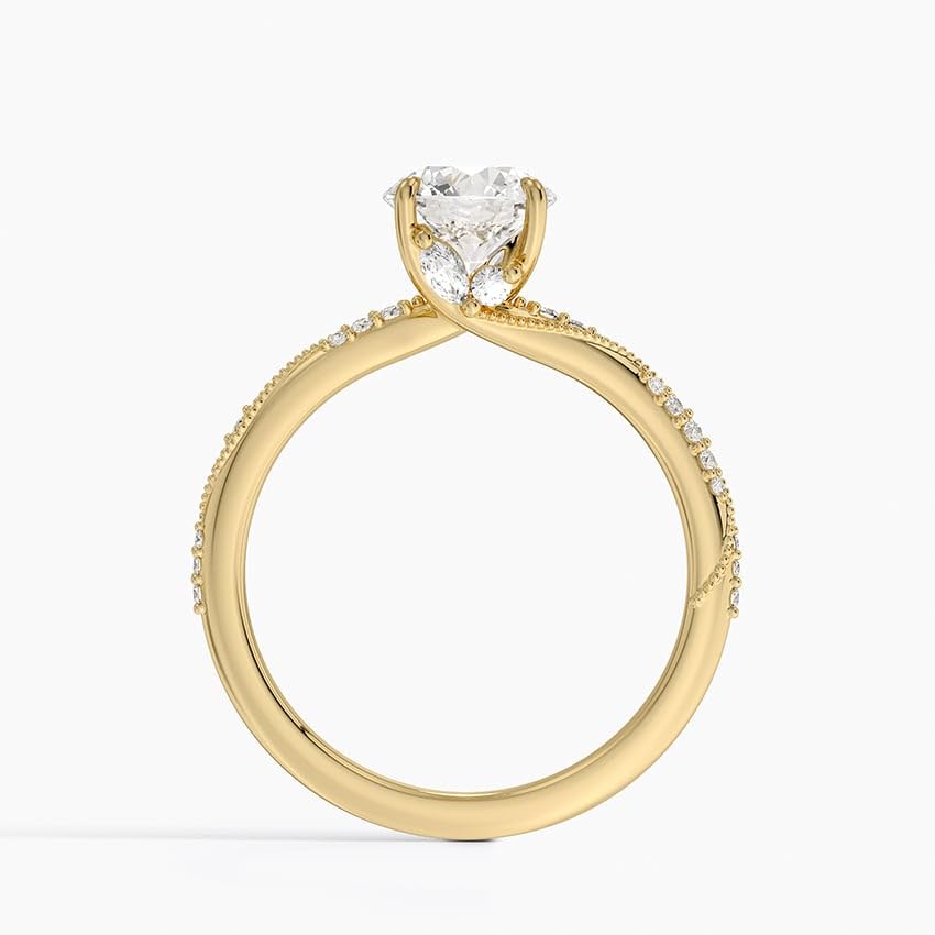 1 CT Round Cut Lab Grown Diamond Engagement Ring - view 5