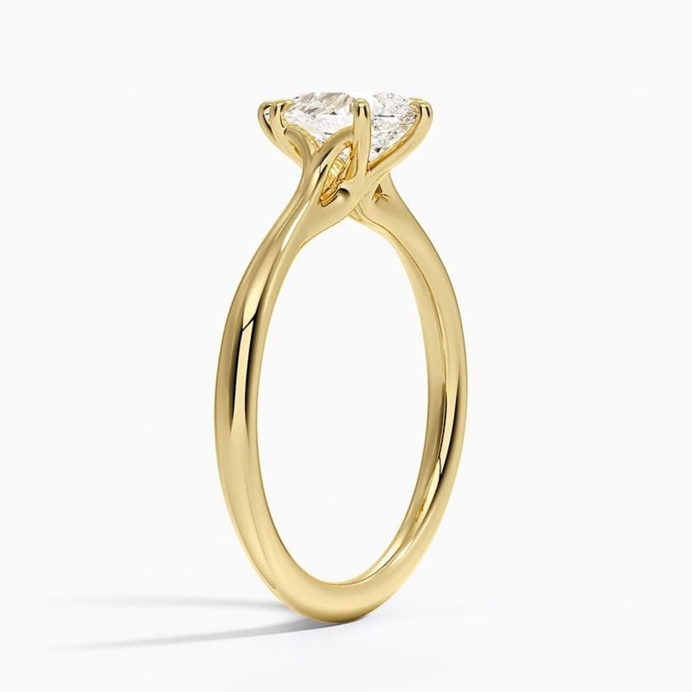 Solitaire 1 CT Pear Cut Lab Grown Diamond Ring - view 2