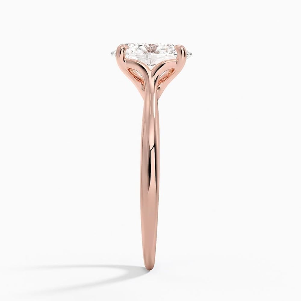 Solitaire 2 CT Oval Cut Lab Grown Diamond Ring - view 3