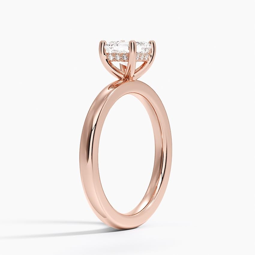 Hidden Halo 1 CT Asscher Cut Lab Grown Diamond Engagement Ring - view 5