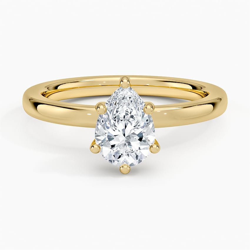 Hidden Halo 1 CT Pear Cut Lab Grown Diamond Engagement Ring - view 4