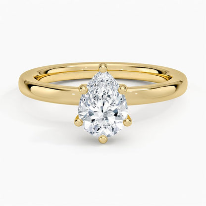Hidden Halo 1 CT Pear Cut Lab Grown Diamond Engagement Ring - view 4