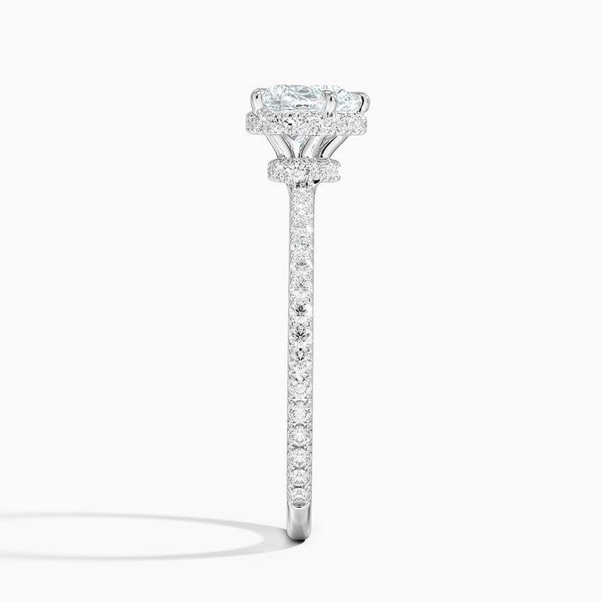 Hidden Halo 1 CT Heart Cut Lab Grown Diamond Ring - view 7