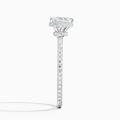 Hidden Halo 1 CT Heart Cut Lab Grown Diamond Ring - view 7