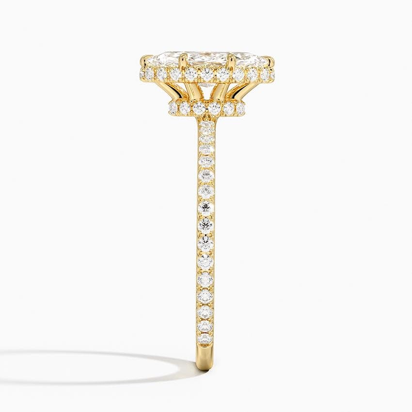 Hidden Halo 1 CT Marquise Cut Lab Grown Diamond Ring - view 7