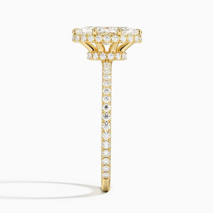 Hidden Halo 1 CT Marquise Cut Lab Grown Diamond Ring - view 7