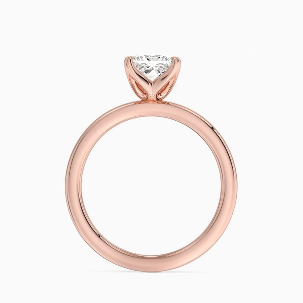 Solitaire 1 CT Princess Cut Lab Grown Diamond Ring - view 7