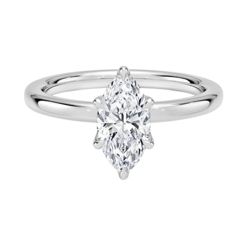 Solitaire 1 CT Marquise Cut Lab Grown Diamond Ring - view 6