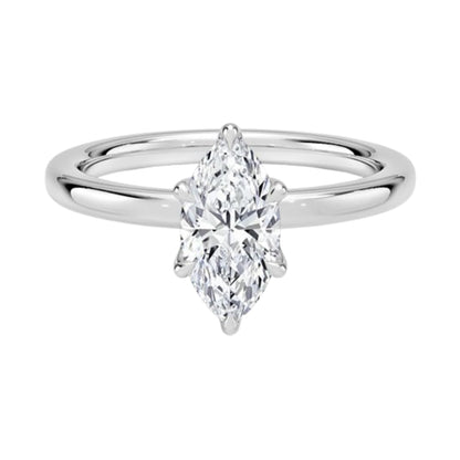 Solitaire 1 CT Marquise Cut Lab Grown Diamond Ring - view 6