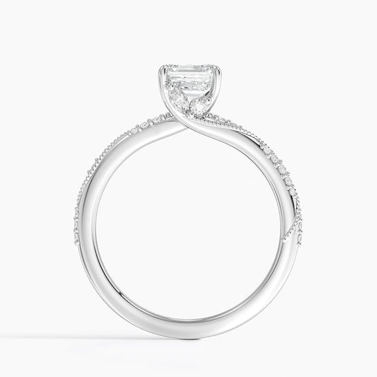 1 CT Asscher Cut Lab Grown Diamond Engagement Ring - view 2