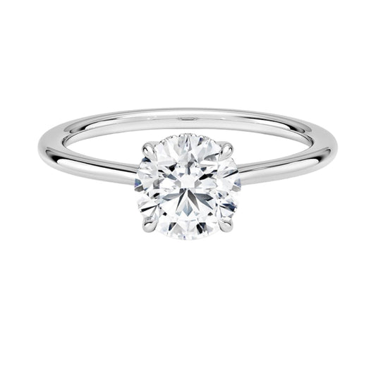 Solitaire 1 CT Round Cut Lab Grown Diamond Engagement Ring - view 1