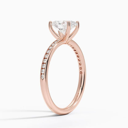 1 CT Oval Cut Lab Grown Diamond Engagement Ring - view 5