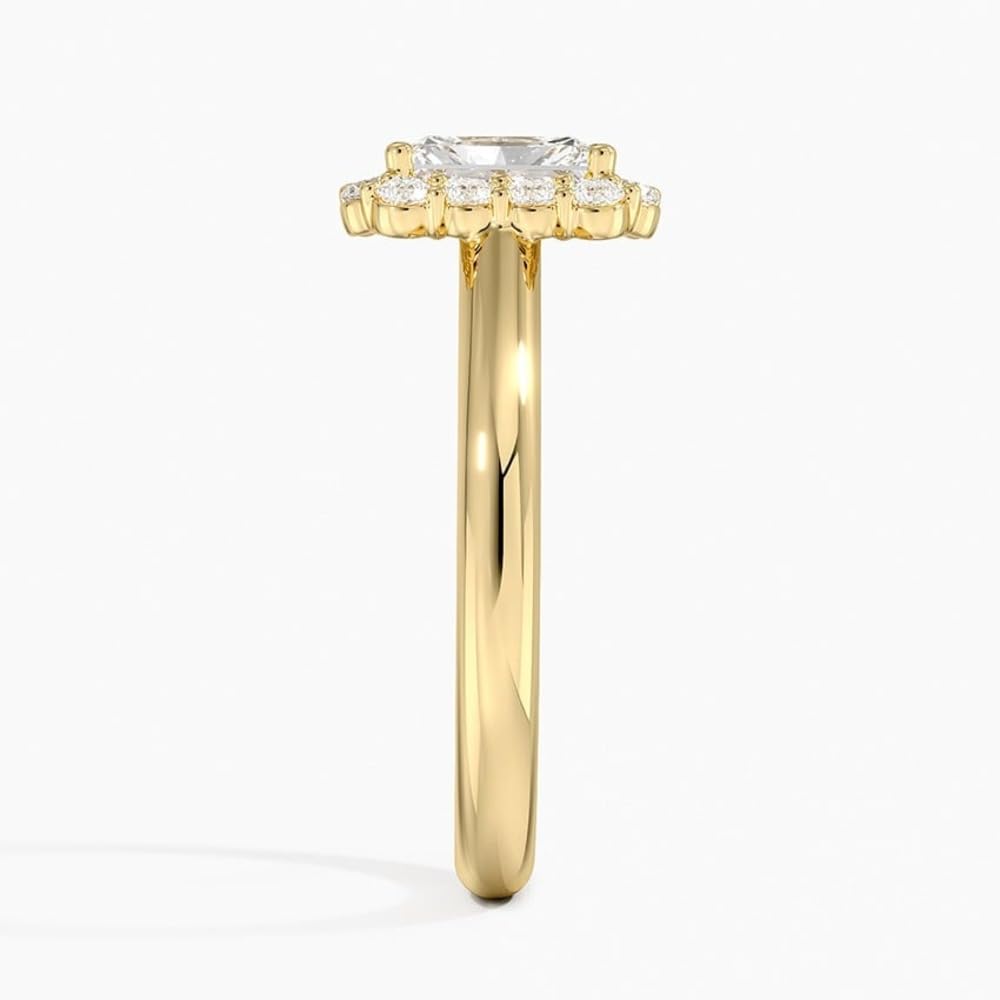 1 CT Radiant Cut Lab Grown Diamond Engagement Ring - view 3