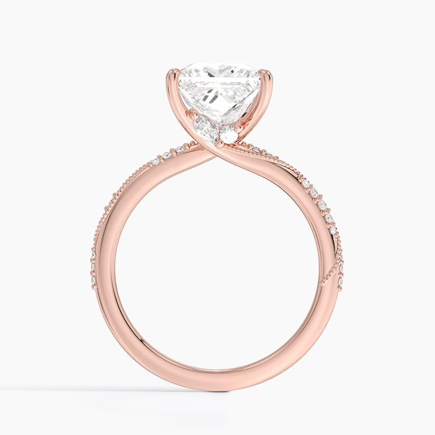 2 CT Princess Cut Lab Grown Diamond Engagement Ring - view 5