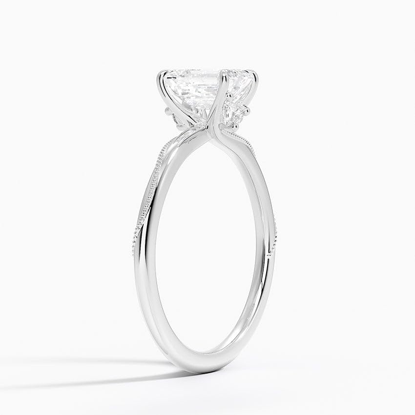 1 CT Emerald Cut Lab Grown Diamond Engagement Ring - view 3