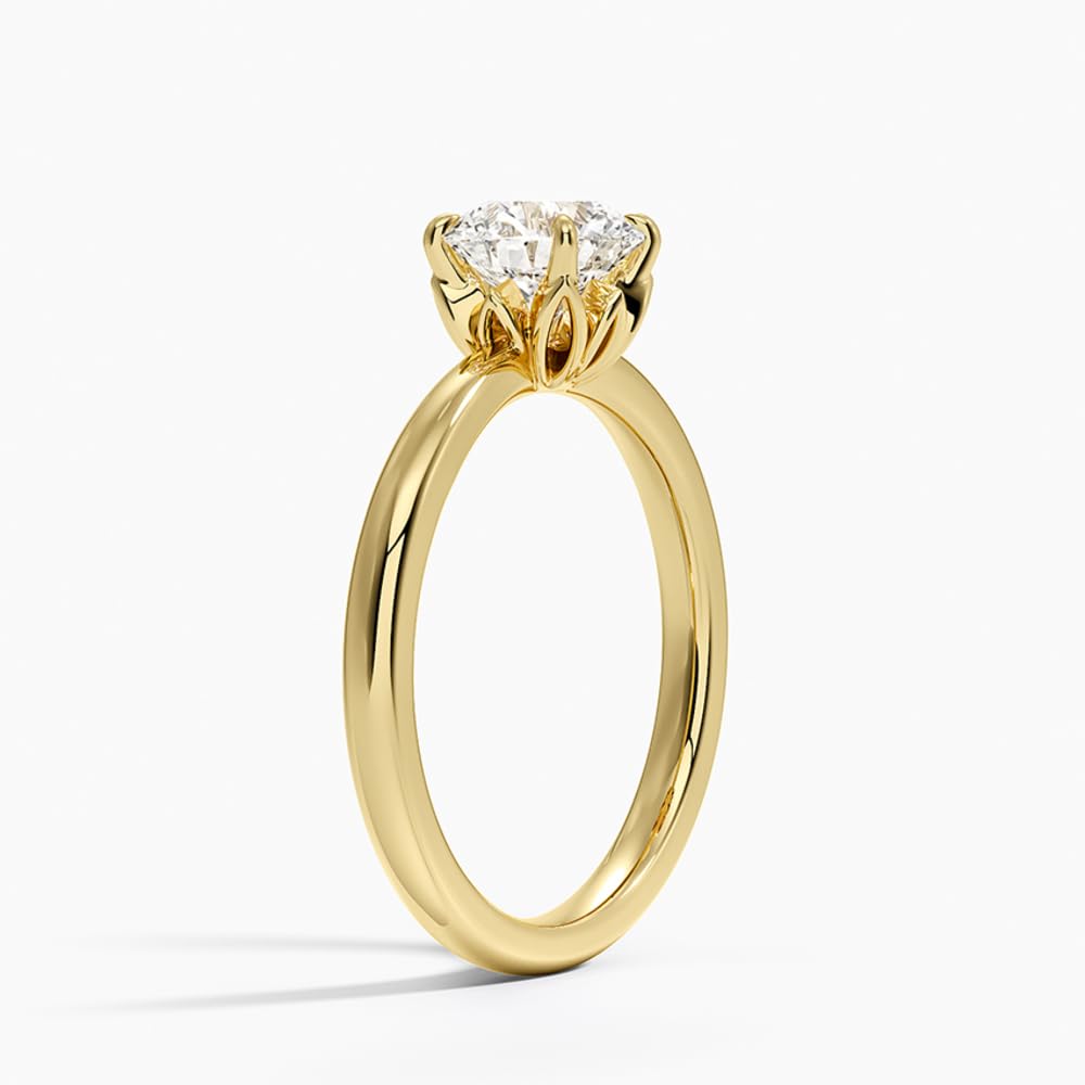 1 CT Round Cut Lab Grown Diamond Engagement Ring - view 2