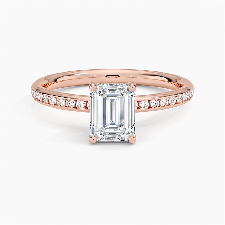 1 CT Emerald Cut Lab Grown Diamond Engagement Ring - view 4