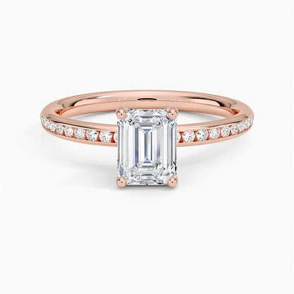 1 CT Emerald Cut Lab Grown Diamond Engagement Ring - view 4