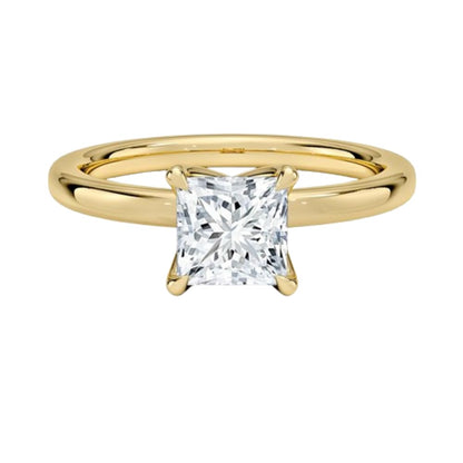 Solitaire 1 CT Princess Cut Lab Grown Diamond Ring - view 4