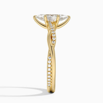 Twisted Vine 1 CT Marquise Cut Lab Grown Diamond Ring - view 5