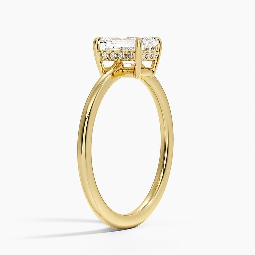 Solitaire 1 CT Emerald Cut Lab Grown Diamond Engagement Ring - view 5