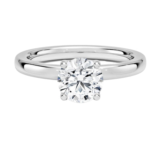 Solitaire 1 CT Round Cut Lab Grown Diamond Engagement Ring - view 1