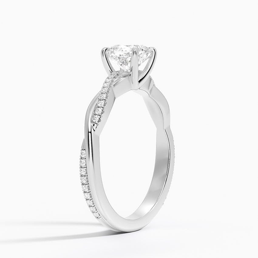 Twisted Vine 1 CT Cushion Cut Lab Grown Diamond Ring - view 2