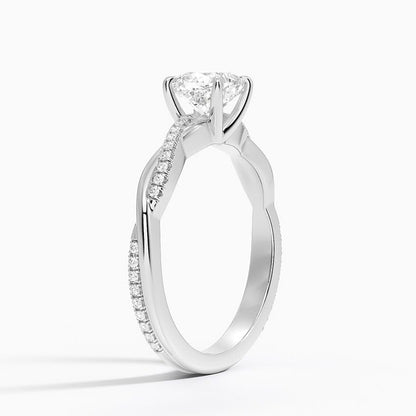 Twisted Vine 1 CT Cushion Cut Lab Grown Diamond Ring - view 2