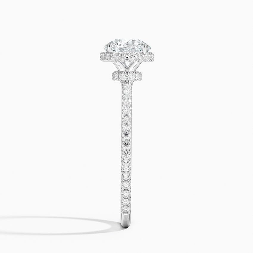 Hidden Halo 1 CT Round Cut Lab Grown Diamond Ring - view 3
