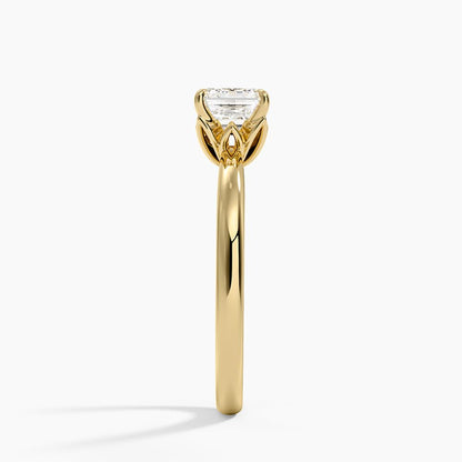 1 CT Asscher Cut Lab Grown Diamond Engagement Ring - view 7
