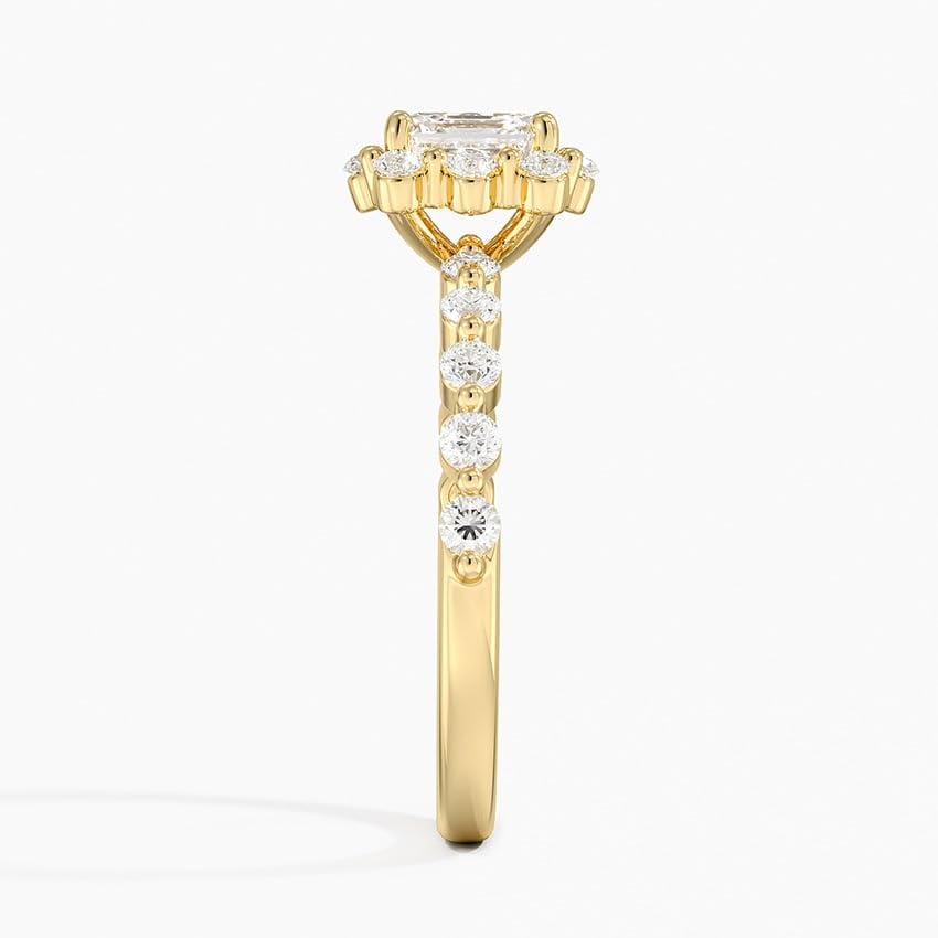 Halo 1 CT Asscher Cut Lab Grown Diamond Engagement Ring - view 5