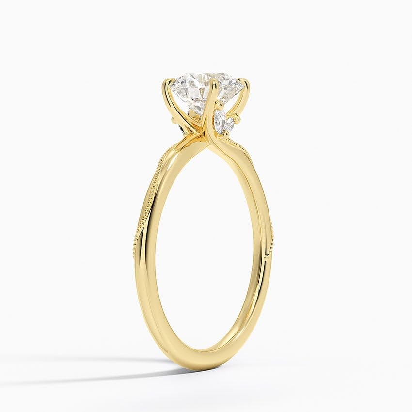 1 CT Round Cut Lab Grown Diamond Engagement Ring - view 3